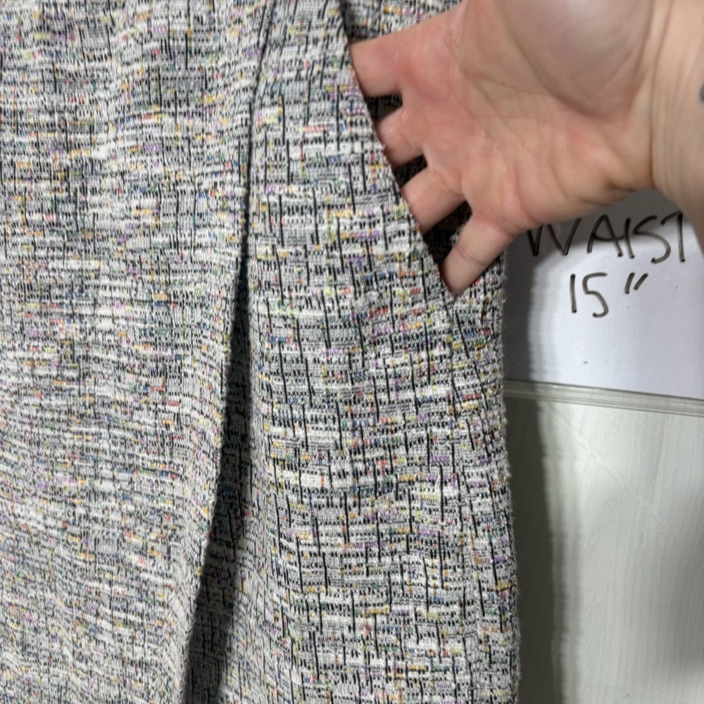 Crystal Kobe Multi-Color Tweed Faux Wrap Mini Skirt Medium‎ Workwear Academic - Picture 4 of 8